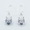 Striking Ornate Sterling Silver Handbags Dangle Earrings