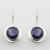 Facet Cut Round Cubic Zirconia Gemstone Earrings