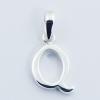 Shiny Letter Q Unique Planet Silver Designer Letter Pendant