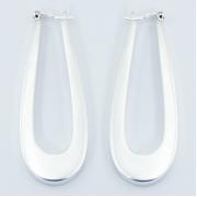 Wholesale Stunning Trendy Silver Hoop Earrings Drop Shaped