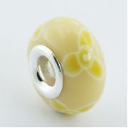 Wholesale Spring Flowers Soft Colored Hand Painted Fimo Bead