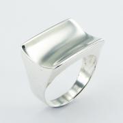 Wholesale Concaved Sterling Silver Rectangular Designer Ring