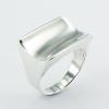 Concaved Sterling Silver Rectangular Designer Ring