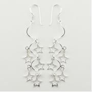 Wholesale Sterling Silver Chic Celestial Shower Dangle Earrings