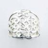 Vintage Style Ajoure Silver Rings Arc Filled With Open Twirls