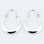 Wholesale Small Shiny Sterling Silver Hoop Earrings Hinged U Wire