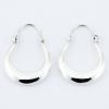 Small Shiny Sterling Silver Hoop Earrings Hinged U Wire