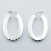 Sterling Silver Hoop Earrings Contemporary Ovals