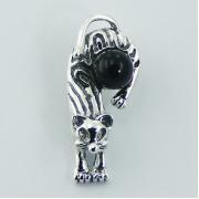 Wholesale 925 Sterling Silver Cat Pendants Varying Precious Beads