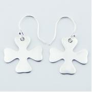 Wholesale Sterling Silver Four Leaved Cloverleaf Dangle Earrings