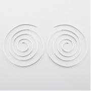 Wholesale New Interpretation Sterling Silver Spiral Hoop Earrings