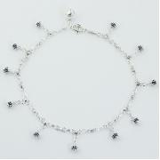 Wholesale Sterling Silver Charm Anklets Dainty Cute Flower Charms