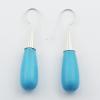 Howlite Turquoise Droplets Sterling Silver Earrings