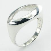Wholesale Smart Plain Silver Designer Rings Open Beveled Marquise Shape