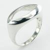 Smart Plain Silver Designer Rings Open Beveled Marquise Shape
