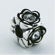 Wholesale Beautiful Sterling Silver Swarovski Crystal Flower Beads