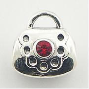 Wholesale Adorable Purse Austrian Crystals Sterling Silver Beads