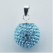 Wholesale Light-Blue Crystal 925 Silver Pendant Spheres
