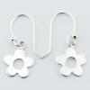 Cute Sterling Silver Flower Earrings Small Girlie Danglers