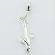 Wholesale 925 Sterling Silver Pendants White Shark Smooth Surfaces