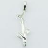 925 Sterling Silver Pendants White Shark Smooth Surfaces