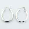 Oval Sterling Silver Hoop Earrings Sophisticated Jewelry