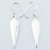 Tapered Drop Shaped Sterling Silver Dangle Earrings