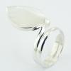 Ladies Sterling Silver Mother of Pearl Spiral Rings
