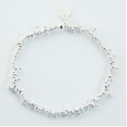Wholesale Sterling Silver Mixed Shape Beads Stretch Bracelets