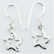 Wholesale Small Sterling Silver Cute Open Stars Dangle Earrings