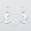 Sterling Silver Dangle Earrings Cute Sexy Girls Silhouettes