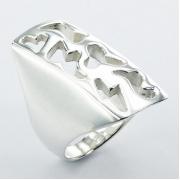 Wholesale 925 Rectangular Silver Openwork Long Bold Designer Rings
