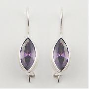 Wholesale Marquise Cut Cubic Zirconia 925 Silver Drop Earrings