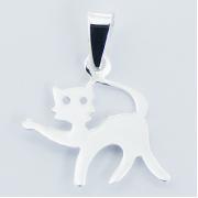 Wholesale 925 Sterling Silver Cat Charm Pendants Cute Kitten Silhouette