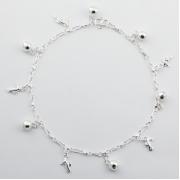 Wholesale Delicate Silver Anklets Cute Seahorse Charms And Spheres