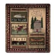 Wholesale Big Bear Lodge Chenille Wall Tapestry Afghans
