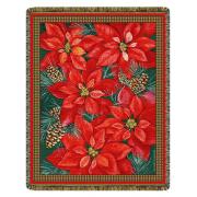 Wholesale Poinsettia Wall Tapestry Afghan