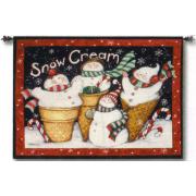 Wholesale Snow Cream Christmas Tapestry Of Fine Art