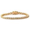 Gold-Plated S-Bar Design Tennis Bracelet wholesale