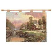 Wholesale Sunset At Riverbend Farm By Kinkade Tapestry Of Fine Art