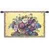 Flower Basket With Yellow Chenille Background