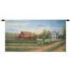 White Farm House Wall Hanging Tapestry