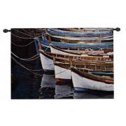 Wholesale Row Of Boats  Tapestry Of Fine Art