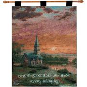 Wholesale Sunrise Chapel W/Verse By Kinkade Tapestry Of Fine Art