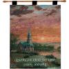 Sunrise Chapel W/Verse By Kinkade Tapestry Of Fine Art