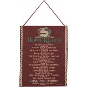 Wholesale Home Rules Red Bannerette Tapestry Of Fine Art