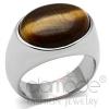 Men's Stainless Steel Tiger Eye Ring