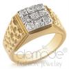 Men's Gold+Rhodium AAA Grade CZ Ring
