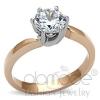 Stainless Steel AAA Grade Rose Gold Plating CZ Ring