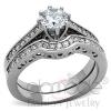 Stainless Steel AAA Grade CZ Ring Set